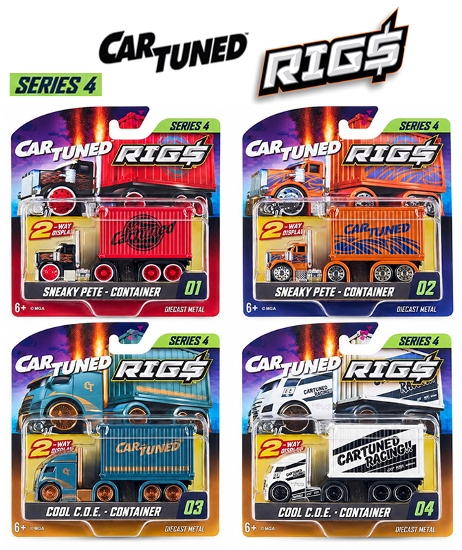 CAR TUNED 1/64 2026 CONTAINER RIGS SERIES 4 SET OF 4  / *FREE USA SHIPPING