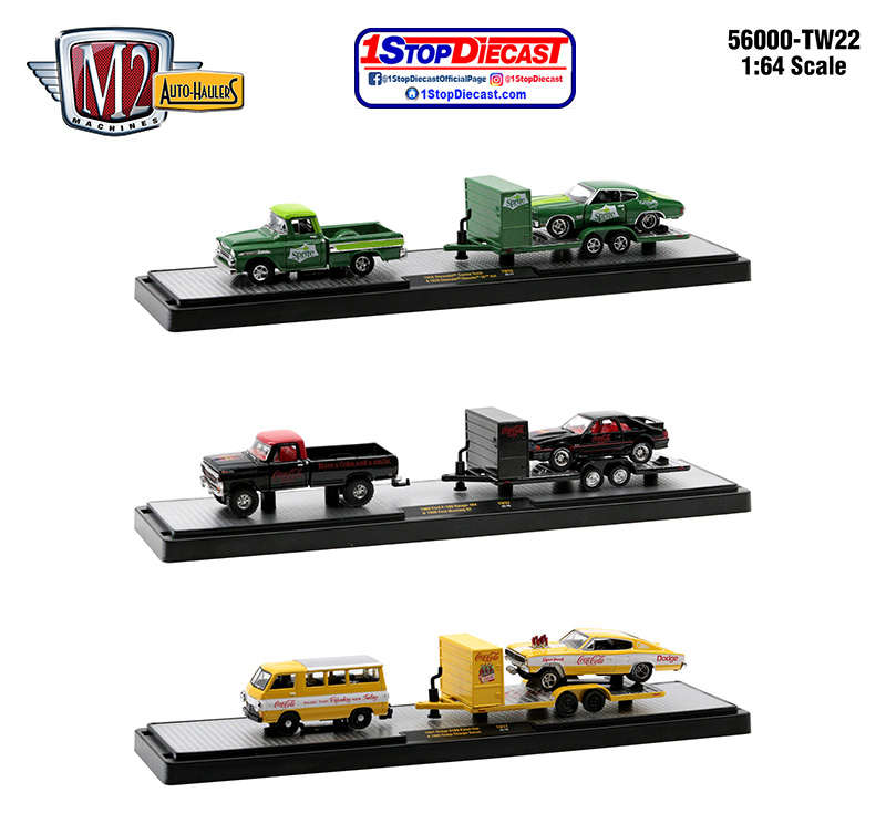 M2 MACHINES 1/64 COKE HAULERS REL TW22 / 3 HAULER SET / *FREE USA SHIPPING*