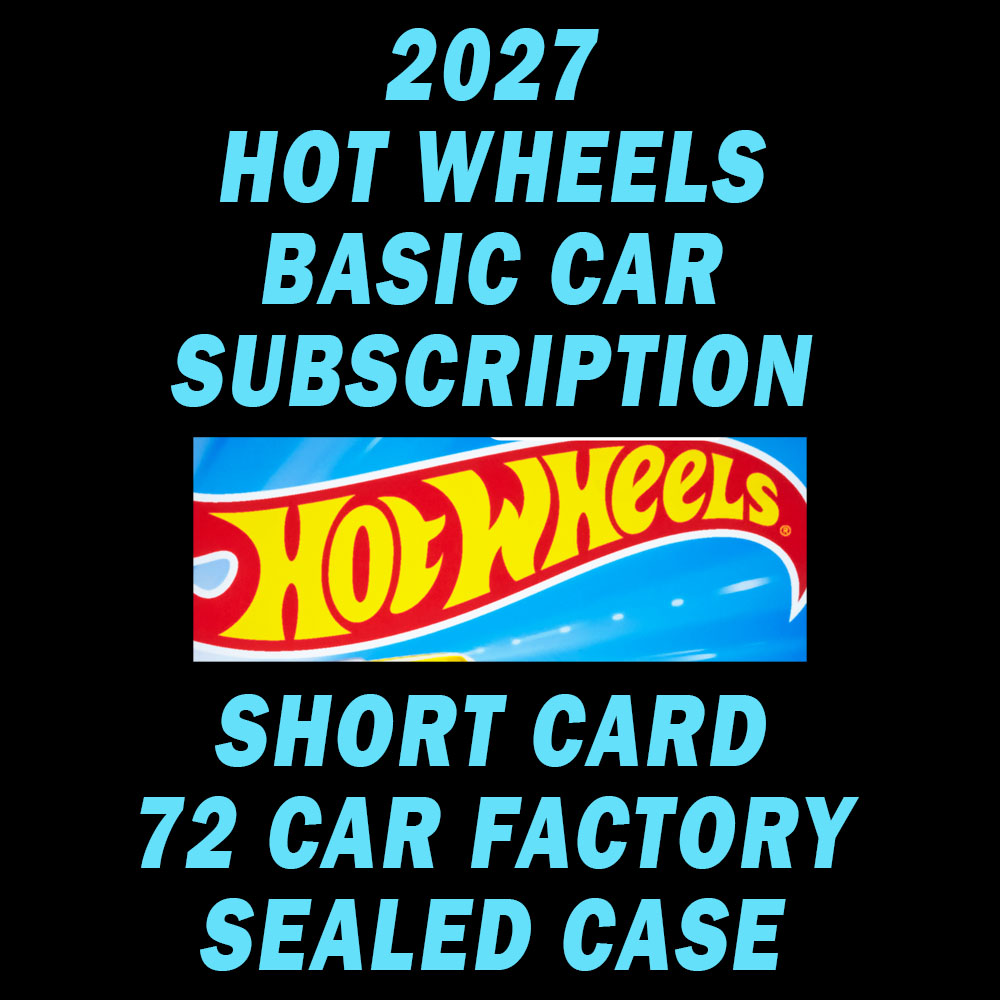 HOT WHEELS 2027 BASIC CARS SHORT CARD SEALED CASE 0F 72 SUBSCRIPTION / FREE USA SHIPPING*