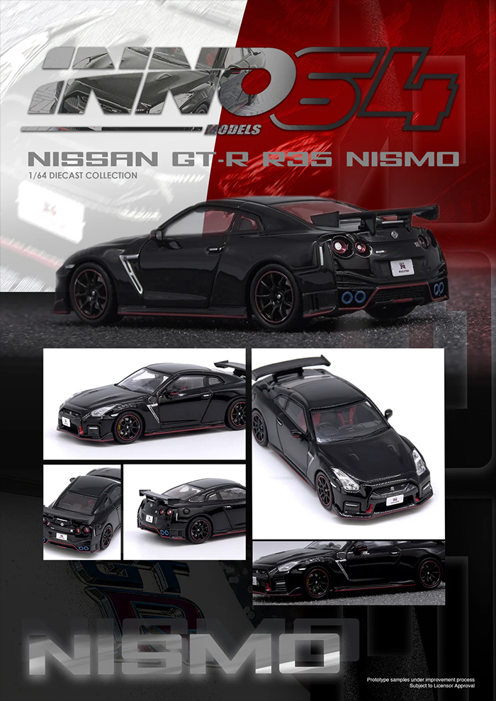 INNO64 1/64 NISSAN GT-R R35 NISMO BLACK  / *FREE USA SHIPPING*