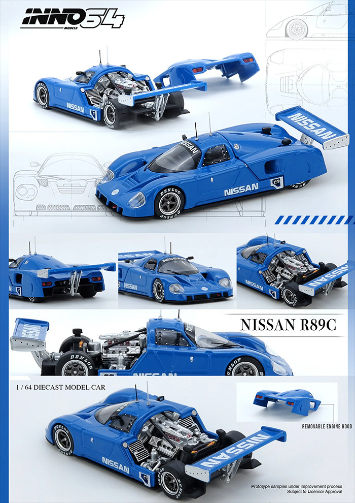 INNO64 1/64 NISSAN R89C BLUE / *FREE USA SHIPPING