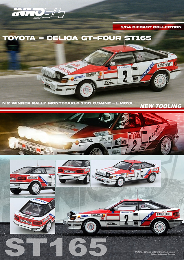 INNO64 1/64 TOYOTA CELICA GT-FOUR ST165 MONTE CARLO RALLY 81  / *FREE USA SHIPPING