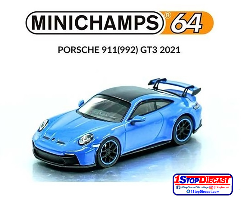 MINICHAMPS 1/64 2021 PORSCHE 911 GT3 (992) SHARK BLUE   / *FREE USA SHIPPING