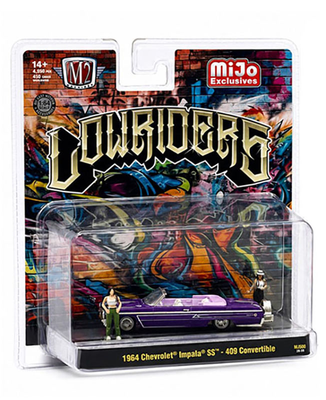 M2 MACHINES MIJO EXCLUSIVE 1964 LOWRIDER IMPALA CONV  DIORAMA SERIES WITH 2 FIGURES / FREE USA SHIPPING*