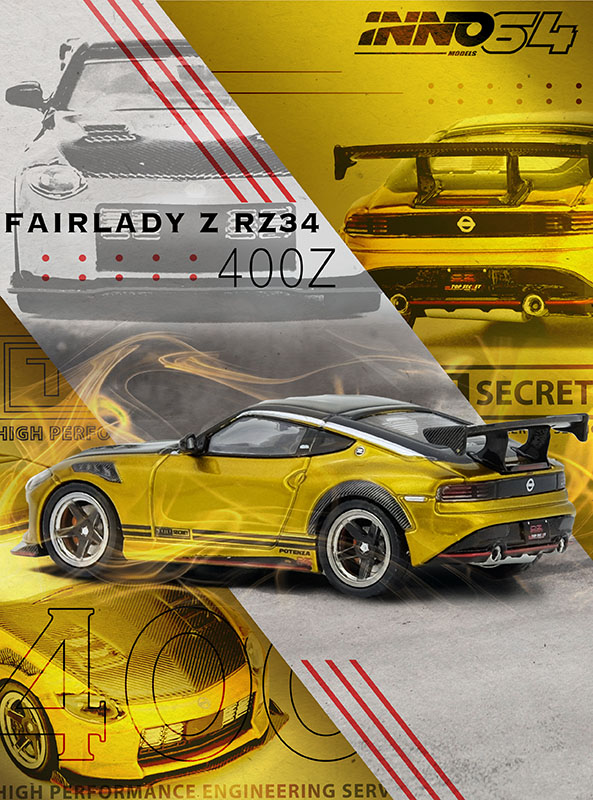 INNO64 1/64 INNO64 1/64 TOP SECRET FAIRLADY Z RZ34 GOLD / *FREE USA SHIPPING