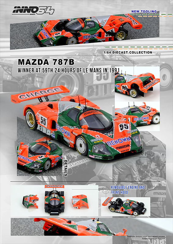 INNO64 1/64 MAZDA 787B 1991 LE MANS 24 HOUR WINNER / *FREE USA SHIPPING