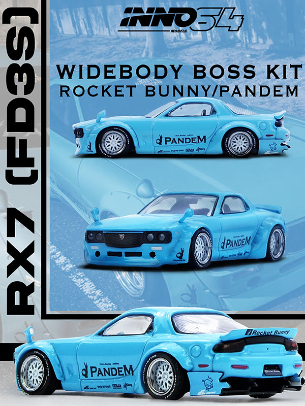 INNO64 1/64 PANDEM ROCKET BUNNY RX7 FD3S TIFFANY BLUE / *FREE USA SHIPPING