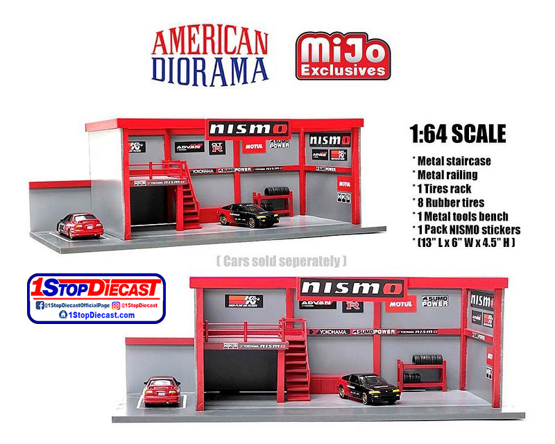 AMERICAN DIORAMA 1/64 MIJO GARAGE ADVAN YOLOHAMA / MIJO EXCLUSIVE / FREE USA SHIPPING*