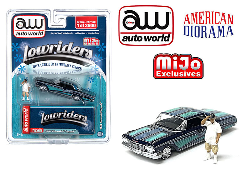AUTO WORLD 1/64 MIJO 1962 IMPALA SS LOWRIDER WITH FIGURE  / MIJO EXCLUSIVE / FREE USA SHIPPING*
