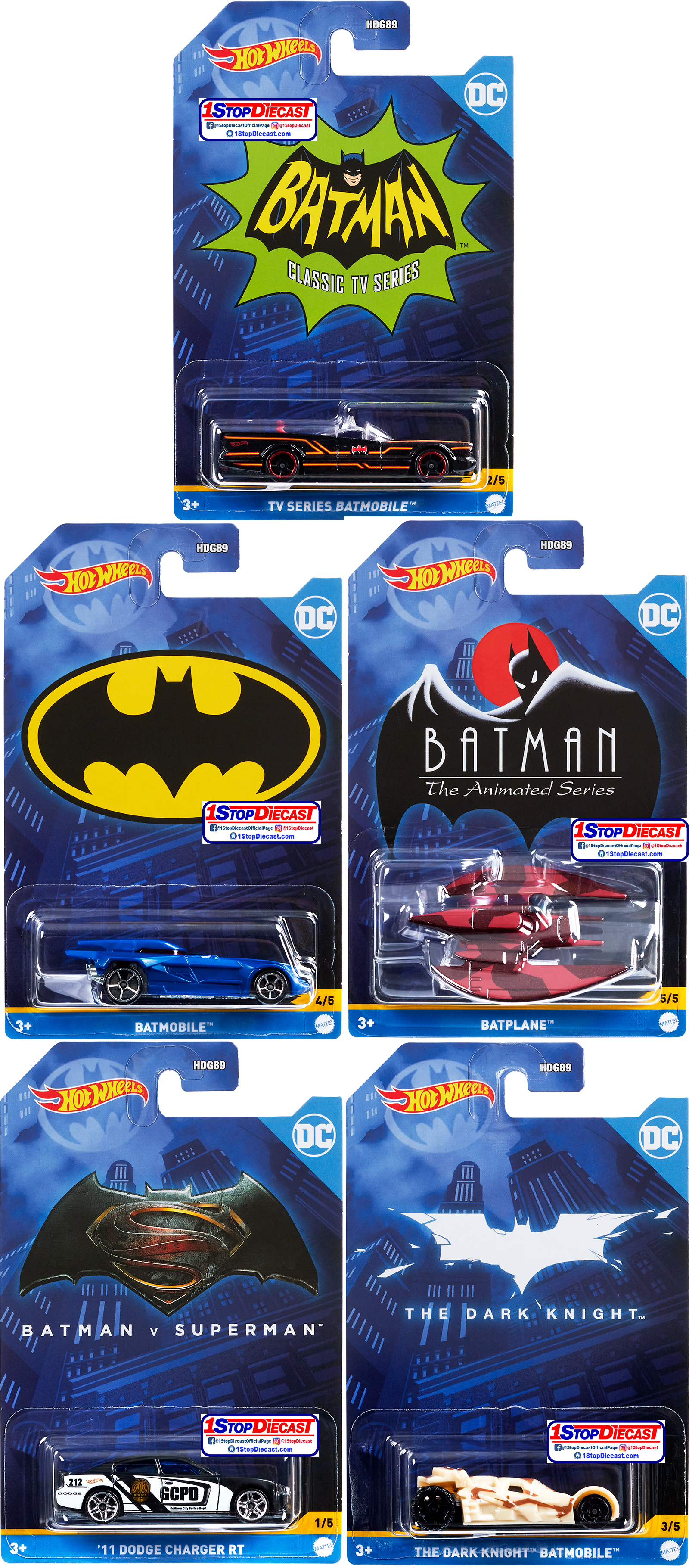 HOT WHEELS 2022 BATMAN BASIC RELEASE A SEALED CASE 0F 10 /  FACTORY SEALED CASE OF 10 / FREE USA SHIPPING*