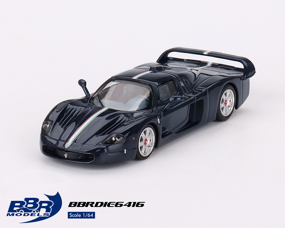 BBR 1/64 MASERATI MC12 STRADALE METALLIC BLUE WITH STRIPE  / *FREE USA SHIPPING