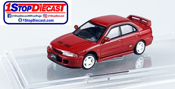 BM CREATIONS 1/64 MITUSBISHI LANCER RHD IN RED / *FREE USA SHIPPING