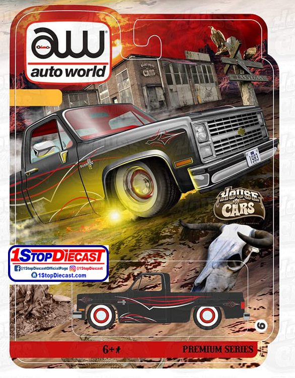 AUTO WORLD 1/64 WORLD OF WHEELS RAT ROD 1983 CHEVY SILVERADO / LIMITED EDITION / *FREE USA SHIPPING