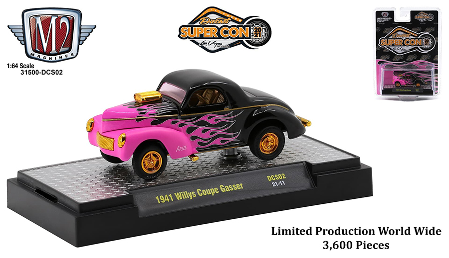 M2 MACHINES 1/64 VEGAS SUPER CONVENTION WILLYS GASSER / LIMITED EDITION OF 1512 / *FREE USA SHIPPING