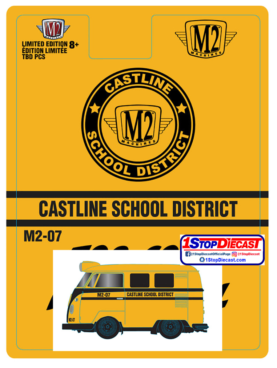 M2 MACHINES 1/64  HOBBY 1960 VW VAN SCHOOL BUS  / LIMITED EDITION / *FREE USA SHIPPING