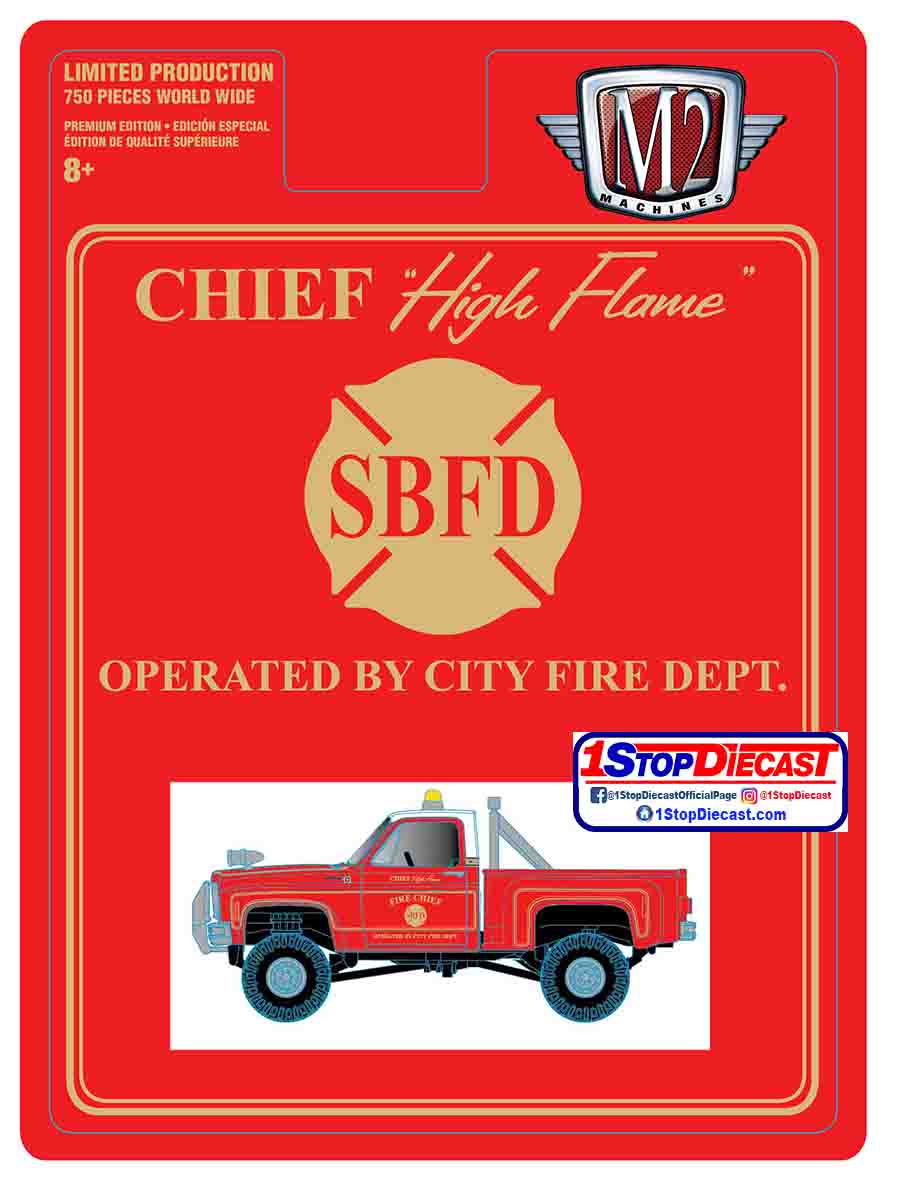 M2 MACHINES 1/64  HOBBY 1976 SCOTTSDALE 4x4 FIRE TRUCK   / LIMITED EDITION / *FREE USA SHIPPING