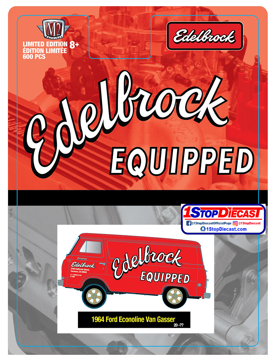 M2 MACHINES 1/64 HOBBY EXCLUSIVE EDELBROCK ECONOLINE VAN GASSER  / LIMITED EDITION / FREE USA SHIPPING*