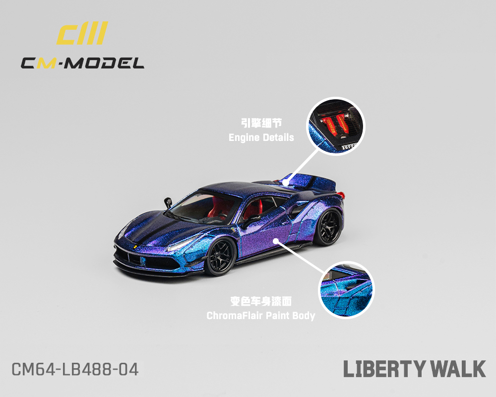 CM 1/64 LBWK LIBERTY WALK 488 WIDEBODY MAGIC PURPLE / *FREE SHIPPING