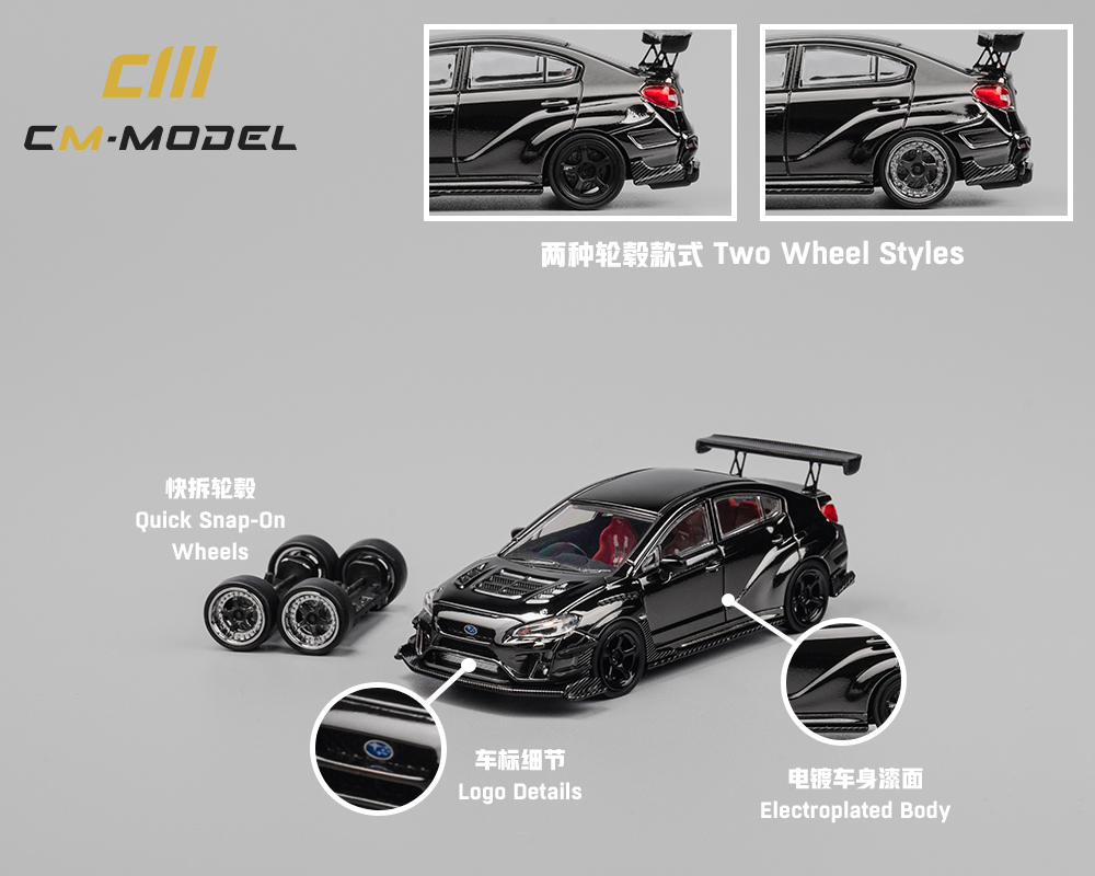 CM 1/64 SUBARU WRX VARIS WIDEBODY 2.0 BLACK CHROME / *FREE SHIPPING