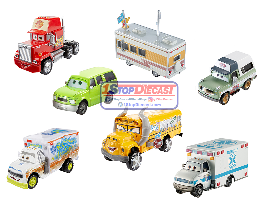 MATTEL PIXAR CARS CHARACTER CARS OVERSIZED MIX 2 / FACTORY SEALED CASE OF 4 / FREE USA SHIPPING*