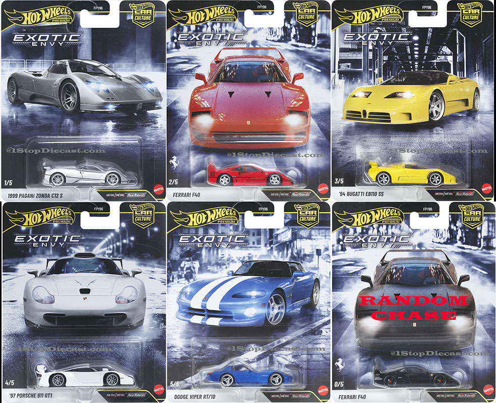 HOT WHEELS 2027 CAR CULTURE EXOTIC ENVY SEALED CASE 0F 10/  FACTORY SEALED CASE OF 10 / FREE USA SHIPPING*