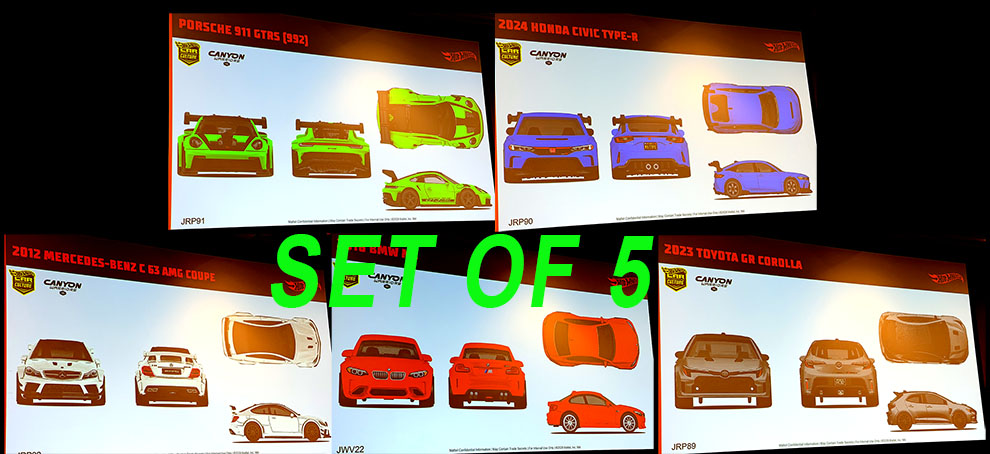 HOT WHEELS 2027 CAR CULTURE CANYON WARRIORS SET OF 5 / FREE USA SHIPPING*