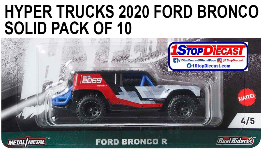 HOT WHEELS 2021 CAR CULTURE HYPER HAULER 2020 BRONCO SOLID PACK OF 10 /  FREE USA SHIPPING*