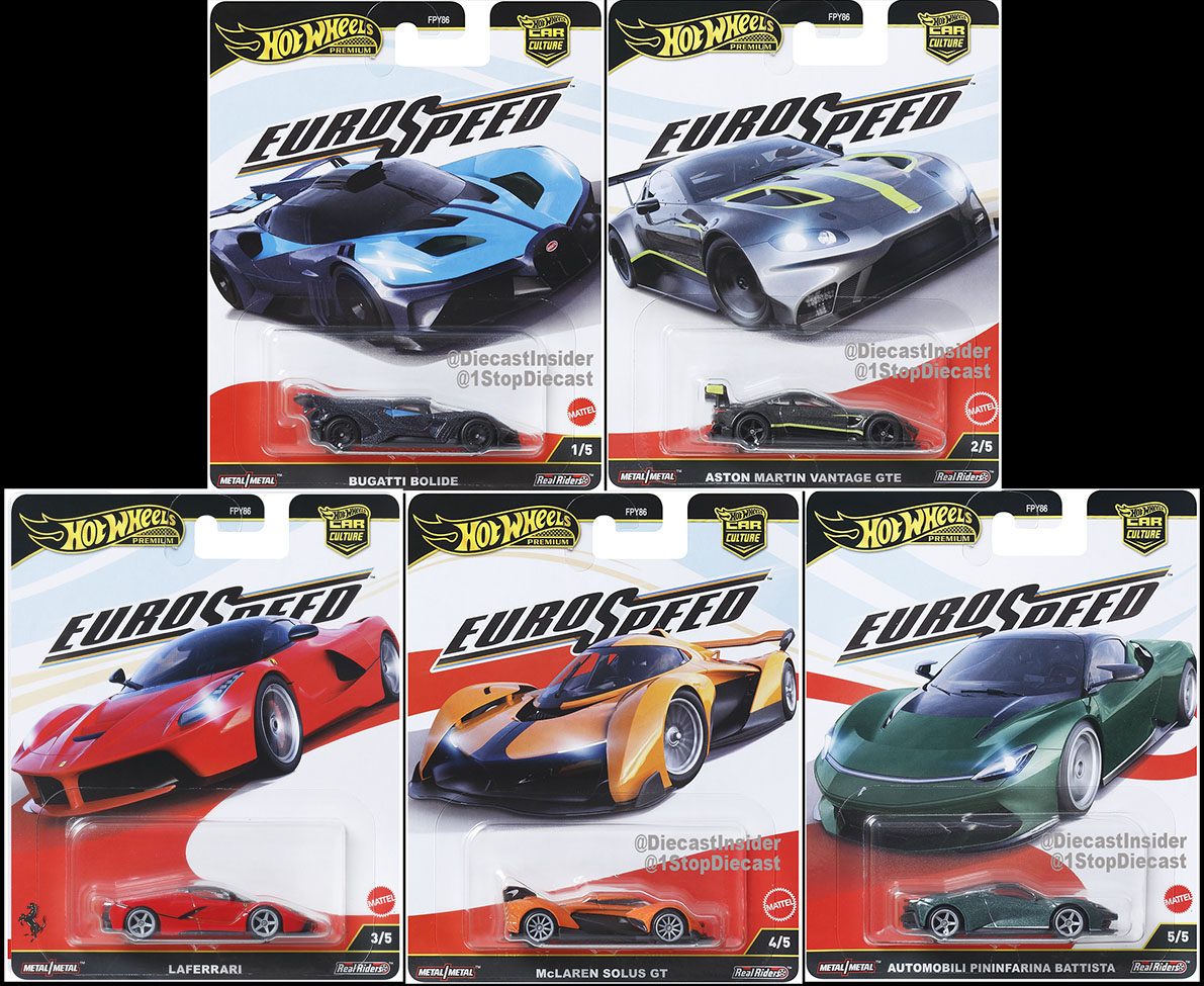 HOT WHEELS 2025 CAR CULTURE EUROSPEED SEALED CASE OF 10 / FREE USA SHIPPING*