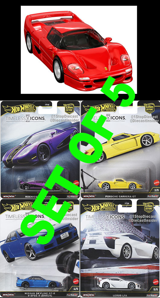 HOT WHEELS 2025 CAR CULTURE TIMELESS ICONS SET OF 5 / FREE USA SHIPPING*
