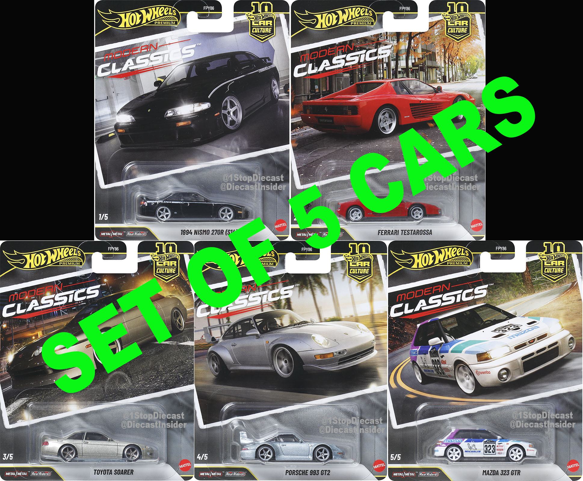 HOT WHEELS 2026 CAR CULTURE MODERN CLASSICS SET 0F 5 / FREE USA SHIPPING*