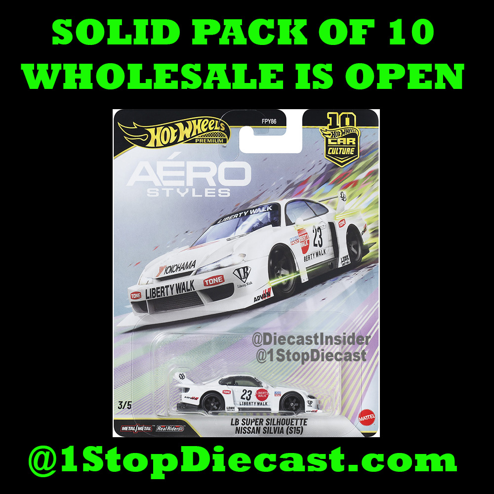 HOT WHEELS CAR CULTURE LIBERTY WALK SILVIA S15 SOLID PACK OF 10 / *FREE USA SHIPPING