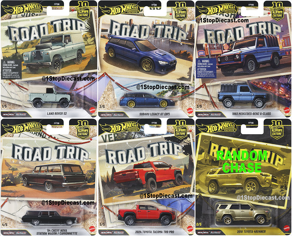 HOT WHEELS 2026 CAR CULTURE ROAD TRIP SEALED CASE OF 10 / FREE USA SHIPPING*