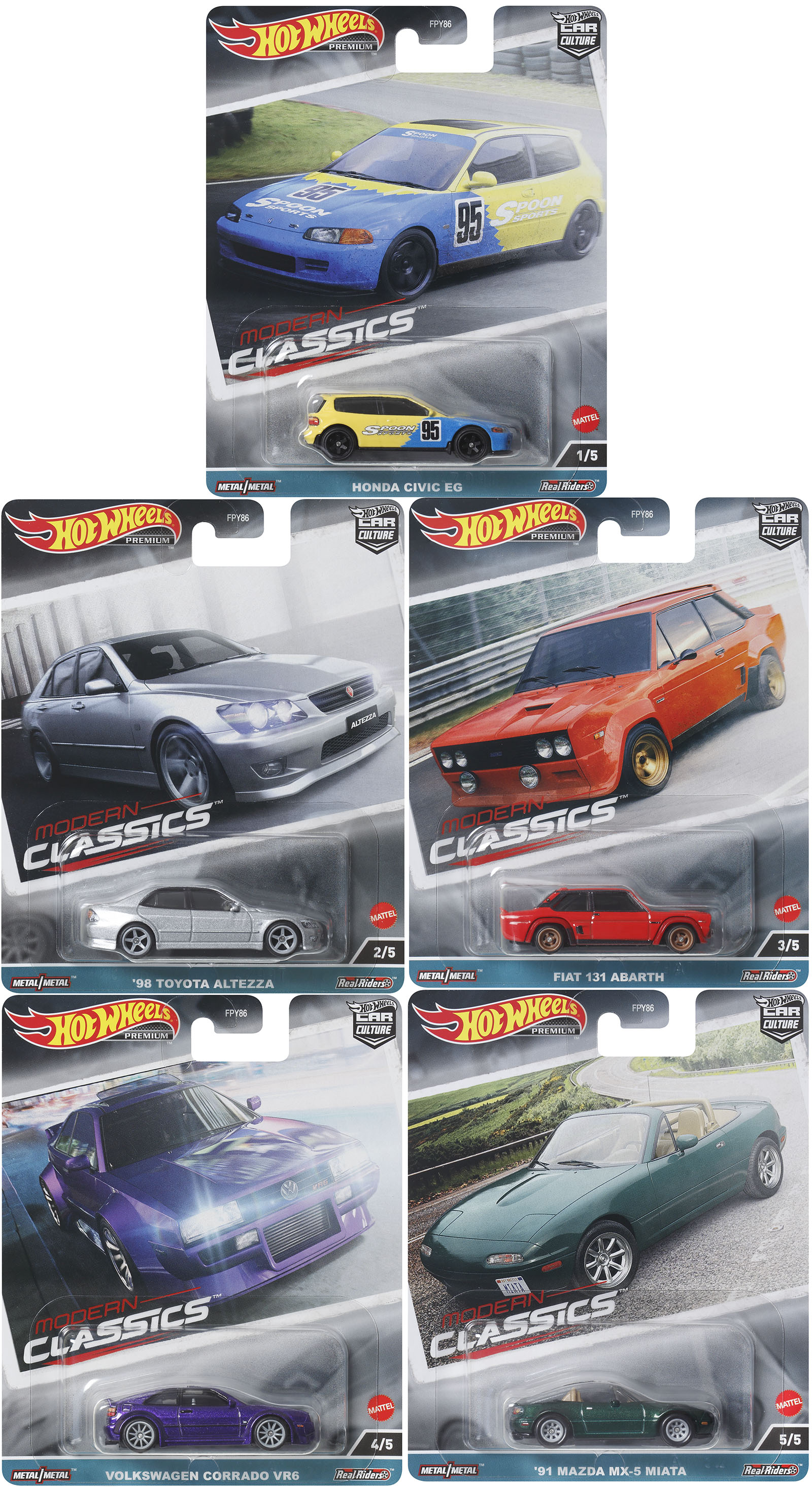 HOT WHEELS 2023 CAR CULTURE MODERN CLASSICS DASH E SET OF 5 / FREE USA SHIPPING*