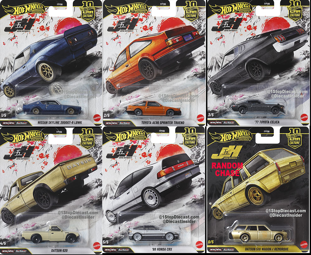 HOT WHEELS 2026 CAR CULTURE JAPAN HISTORICS 5 SEALED CASE OF 10 / FREE USA SHIPPING*
