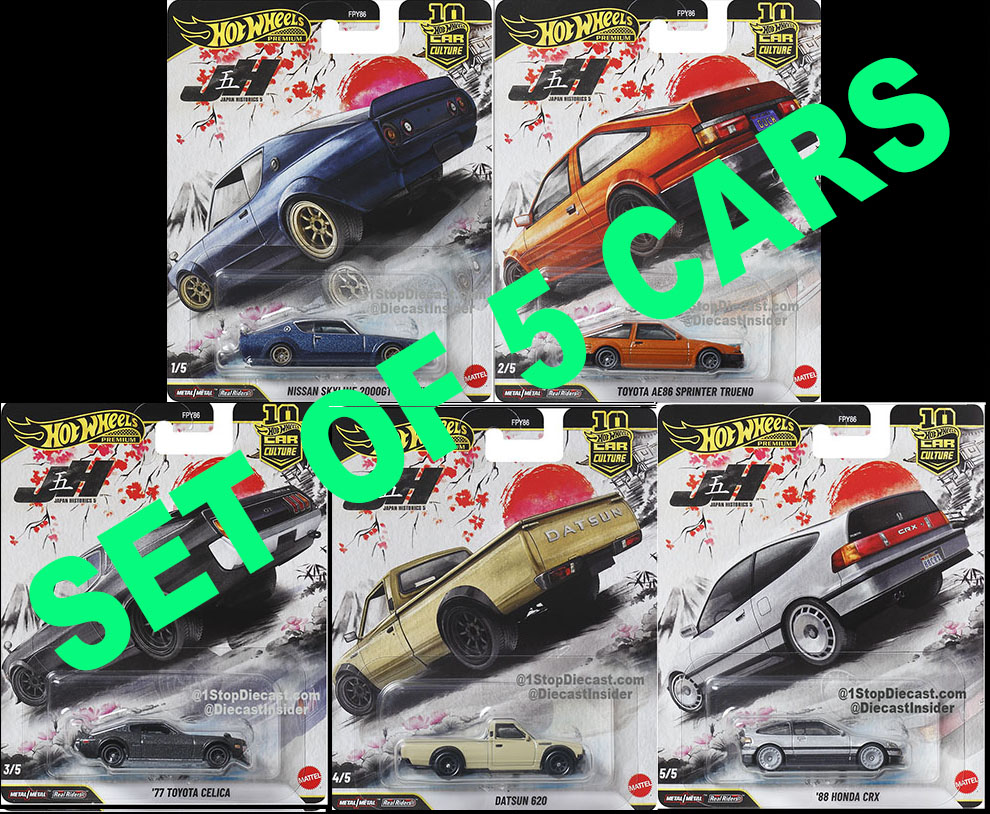 HOT WHEELS 2026 CAR CULTURE JAPAN HISTORICS 5 SET OF 5 CARS / FREE USA SHIPPING*