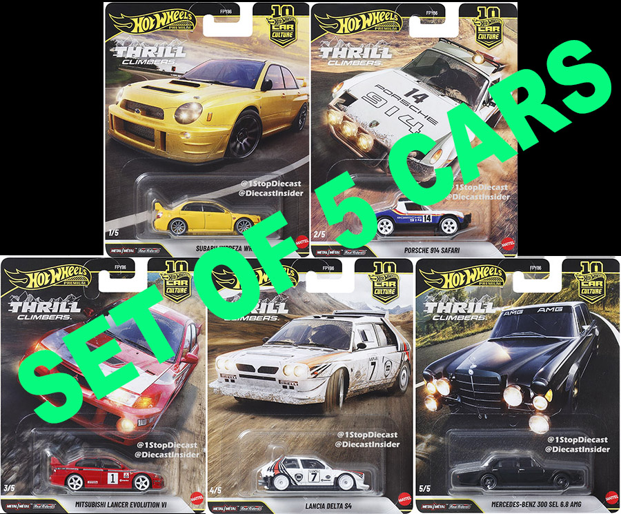 HOT WHEELS 2026 CAR CULTURE THRILL CLIMBERS SET OF 5 / FREE USA SHIPPING*