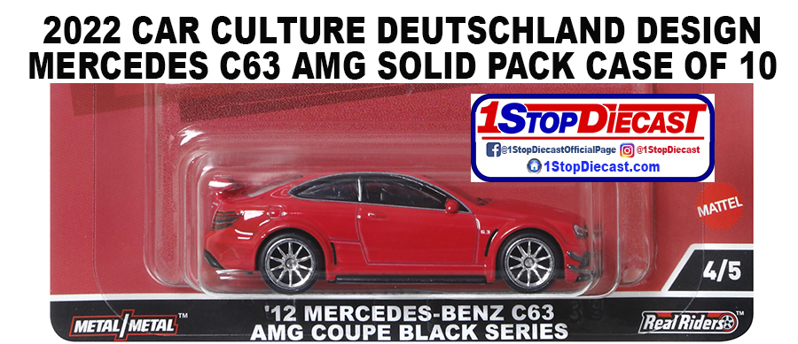 HOT WHEELS 2022 CAR CULTURE MERCEDES-BENZ C63 AMG BLACK SERIES COUPE SOLID PACK OF 10 /  FREE USA SHIPPING*