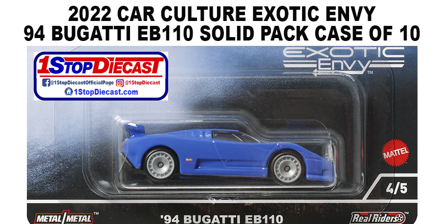 HOT WHEELS 2022 EXOTIC ENVY 94 BUGATTI EB110 SOLID PK 10  /  FREE USA SHIPPING*