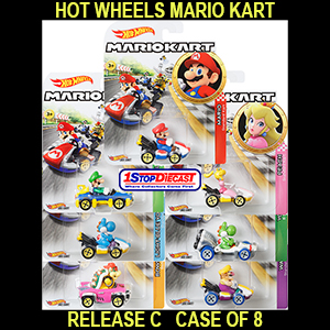 HOT WHEELS 2019 MARIO CART REPLICAS RELEASE D /  FACTORY SEALED CASE OF 8 / FREE SHIPPING*