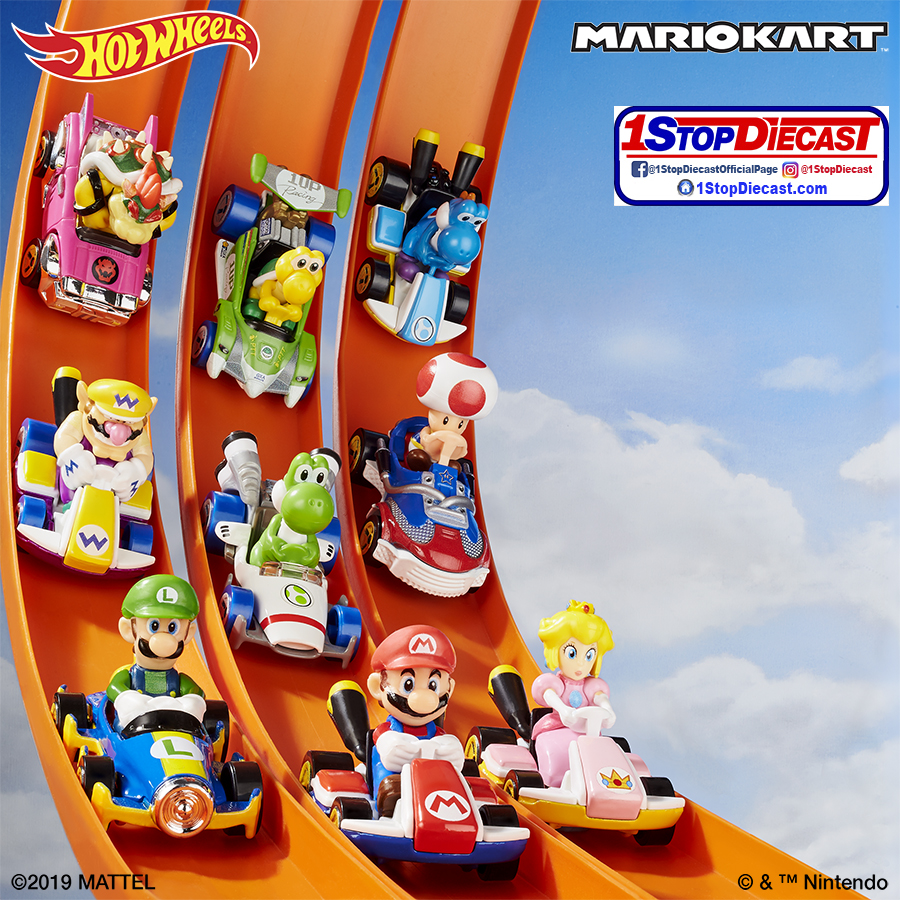 HOT WHEELS 2021 MARIO CART REPLICAS RELEASE L / FACTORY SEALED CASE OF 8 / FREE USA SHIPPING*