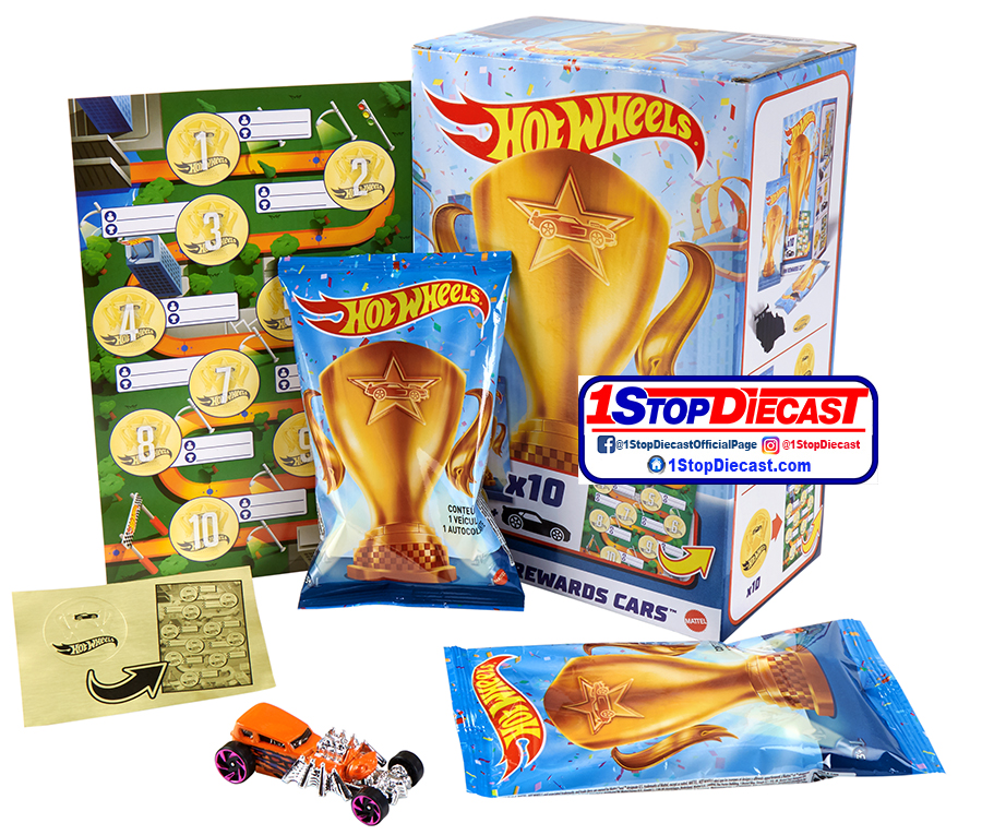 HOT WHEELS 2021 BASIC REWARDS CARS - BLIND PACKAGING   /  BOX OF 10   / FREE USA SHIPPING*