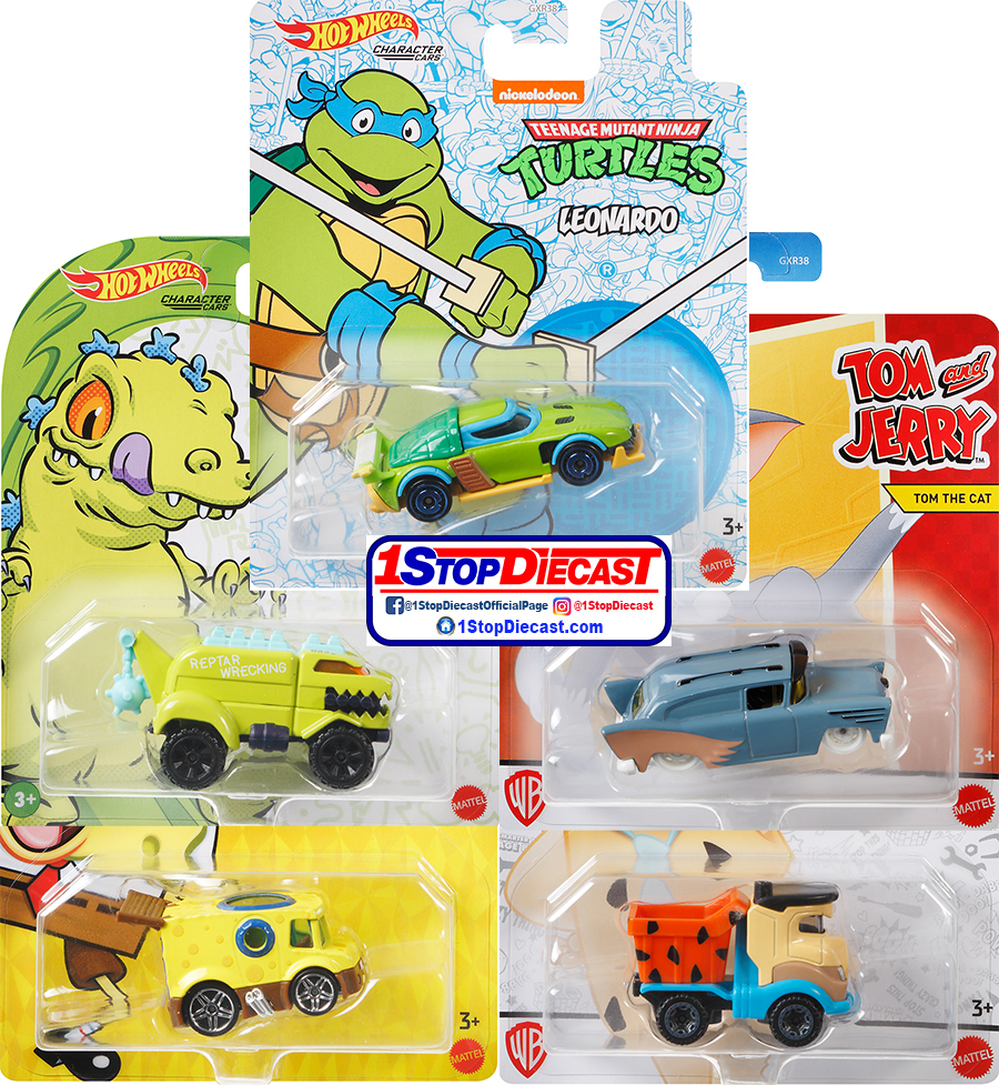 HOT WHEELS ANIMATION CHARACTERS NICKELODEON RELEASE Q   / FACTORY SEALED CASE OF 8 / FREE USA SHIPPING*