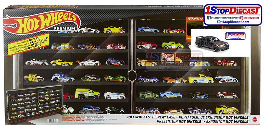HOT WHEELS DISPLAY CASE  2021 EXCLUSIVE CAR MERCEDES 190  / FREE CONTIGUOUS USA SHIPPING*