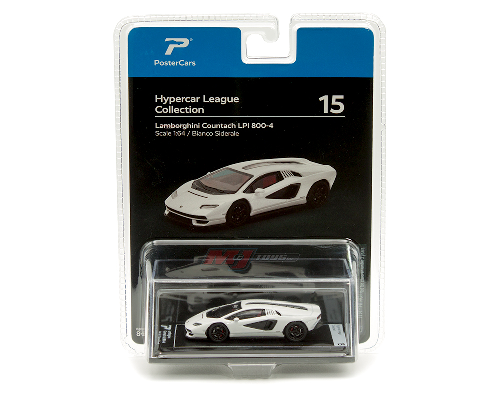 POSTERCARS 1/64 LAMBORGHINI COUNTACH LPI 800-4 WHITE / *FREE SHIPPING