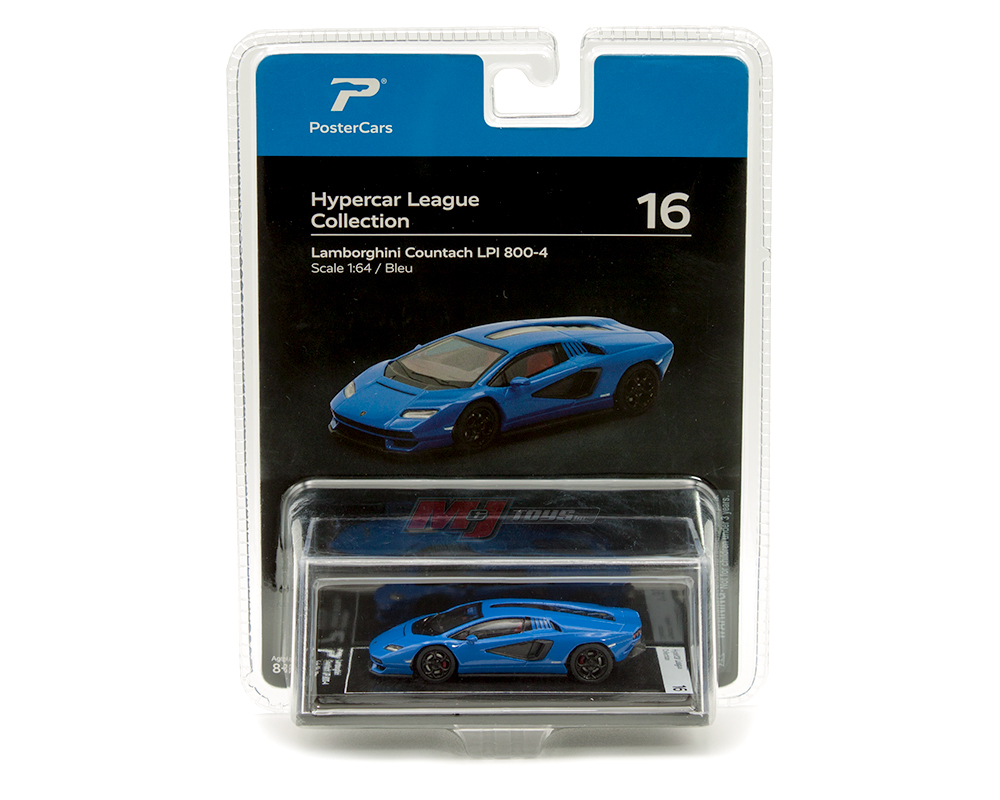 POSTERCARS 1/64 LAMBORGHINI COUNTACH LPI 800-4 BLUE / *FREE SHIPPING