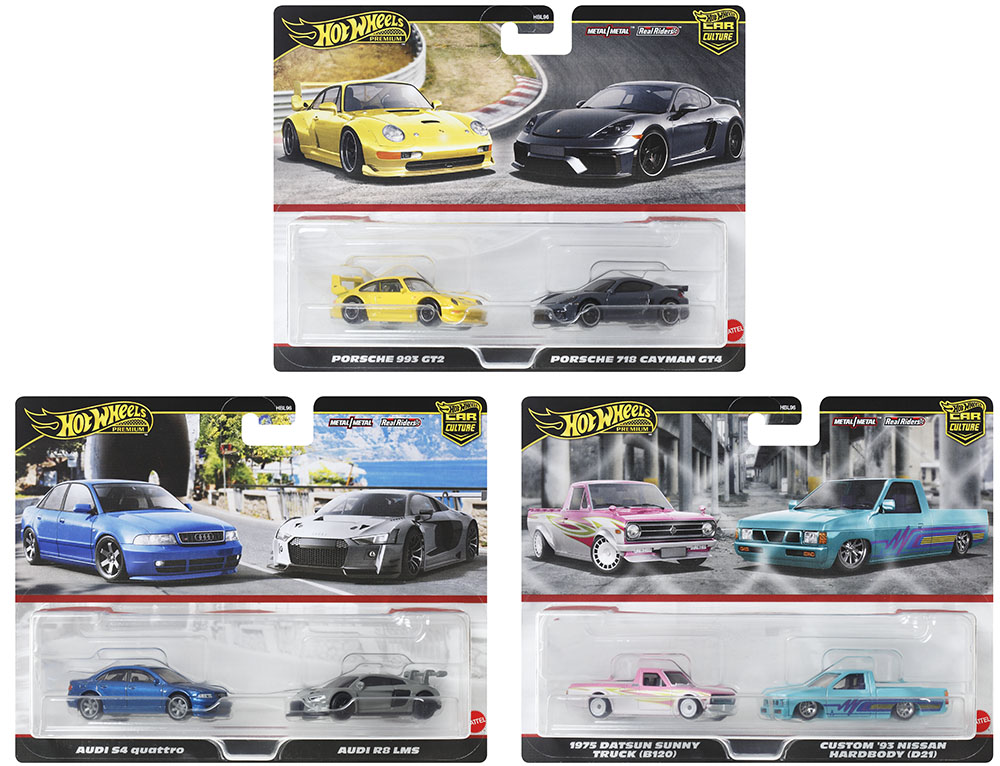 HOT WHEELS CAR CULTURE 2 PACKS1/64 8 2- PACK CASE / RELEASE P FREE USA SHIPPING*