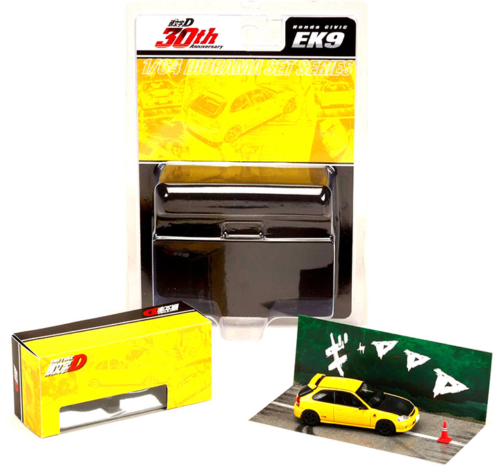 HOBBY JAPAN 1/64 INITIAL D HONDA CIVIC EK9 YELLOW  / *FREE SHIPPING