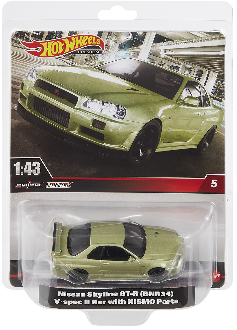 HOT WHEELS 2024 1/43 SCALE NISSAN SKYLINE GTR R34 V NUR / 1/43RD SCALE
