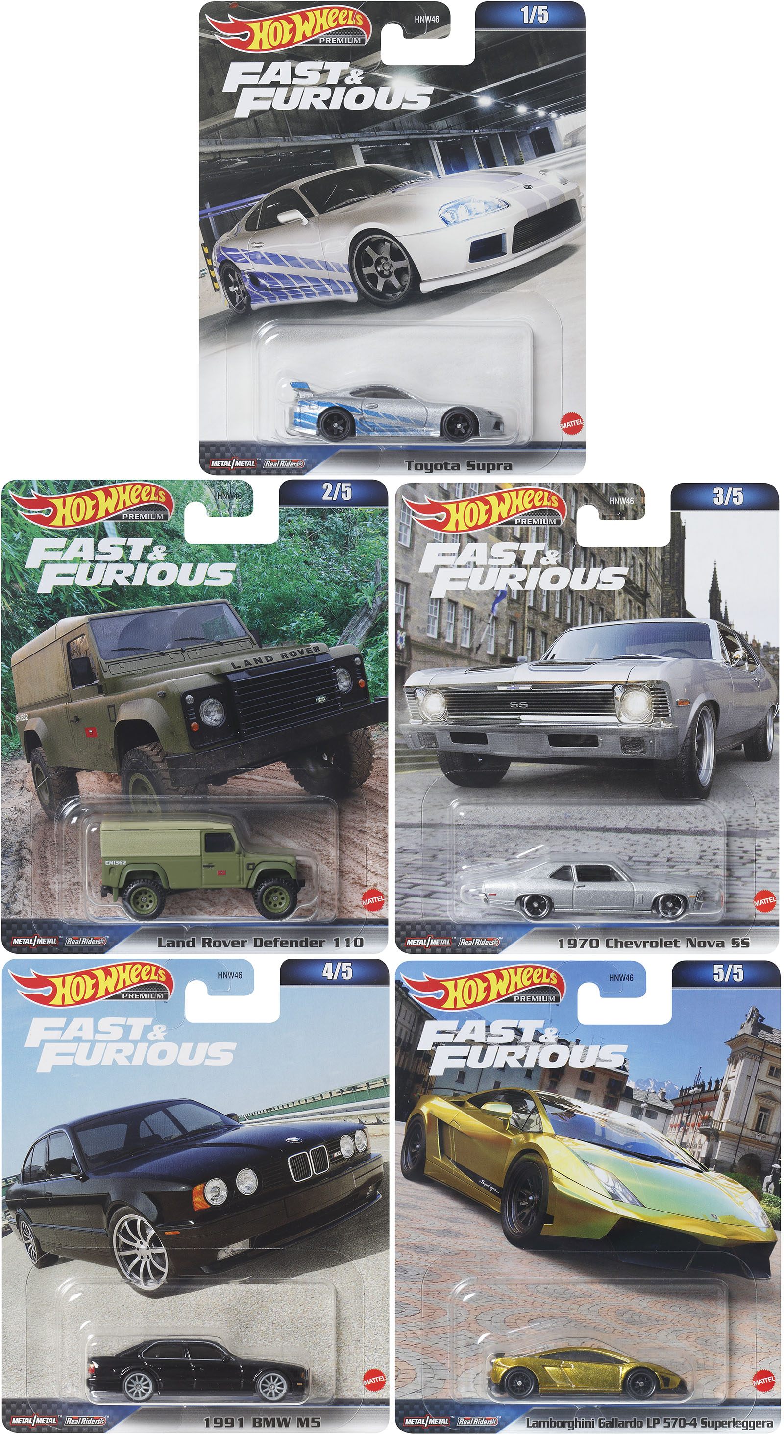 HOT WHEELS 2023 FAST & FURIOUS RELEASE D SET OF 5 / FREE USA SHIPPING*
