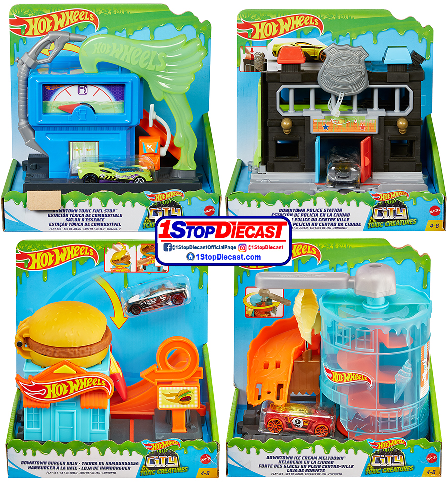 HOT WHEELS CITY DOWNTOWN ASSORTMENT / CASE OF 4 / FREE USA SHIPPING*
